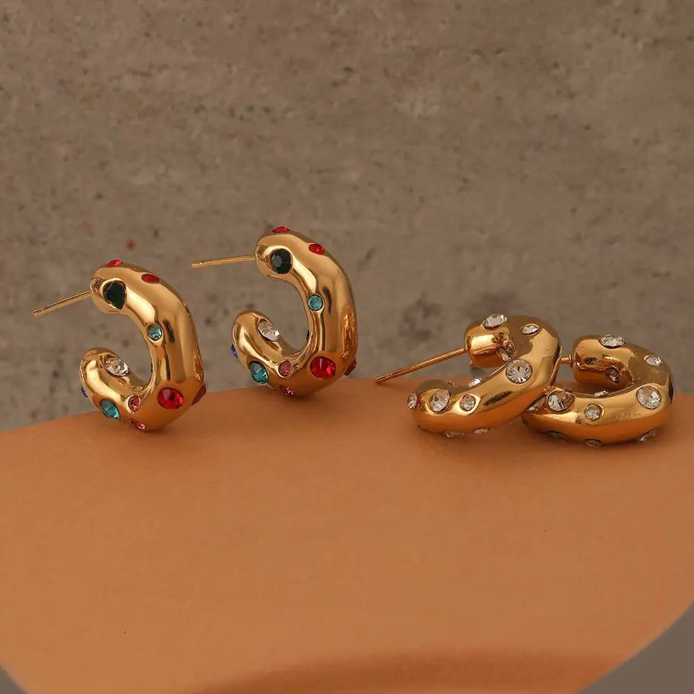 Pendientes Elegancia Hammer Zircon