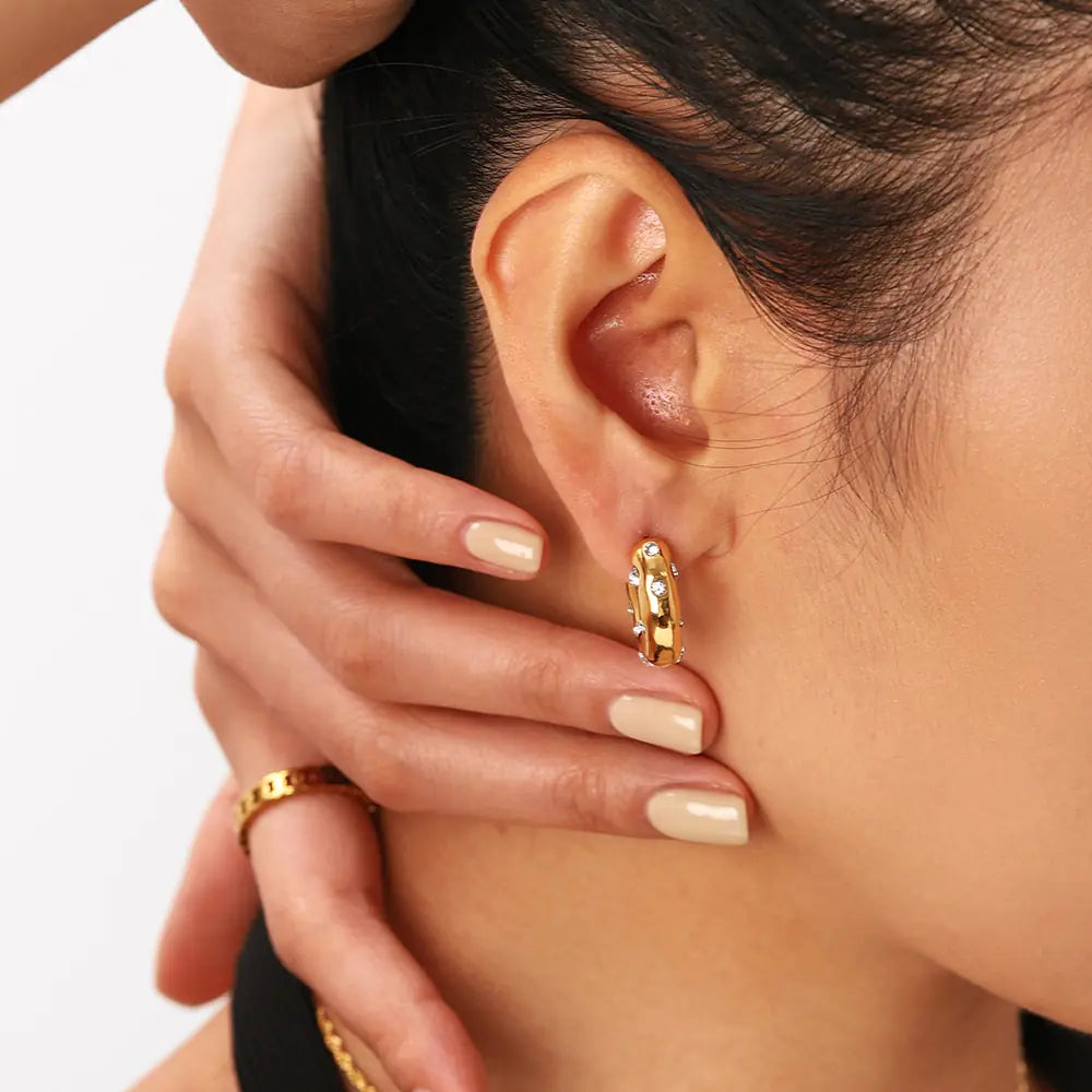 Pendientes Elegancia Hammer Zircon