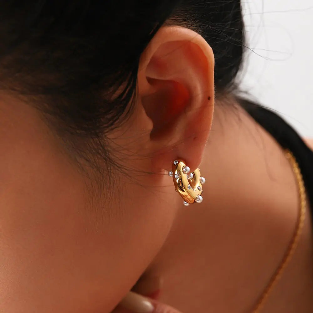 Pendientes Elegancia Hammer Zircon