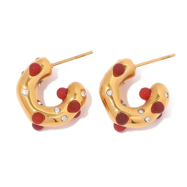 Pendientes Elegancia Hammer Zircon